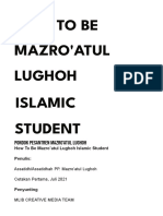 How To Be Mazroatul Lughoh Student