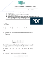 AP Calculus AB - Unit Test - Integration & Accumulation of Change (Q+Ans)