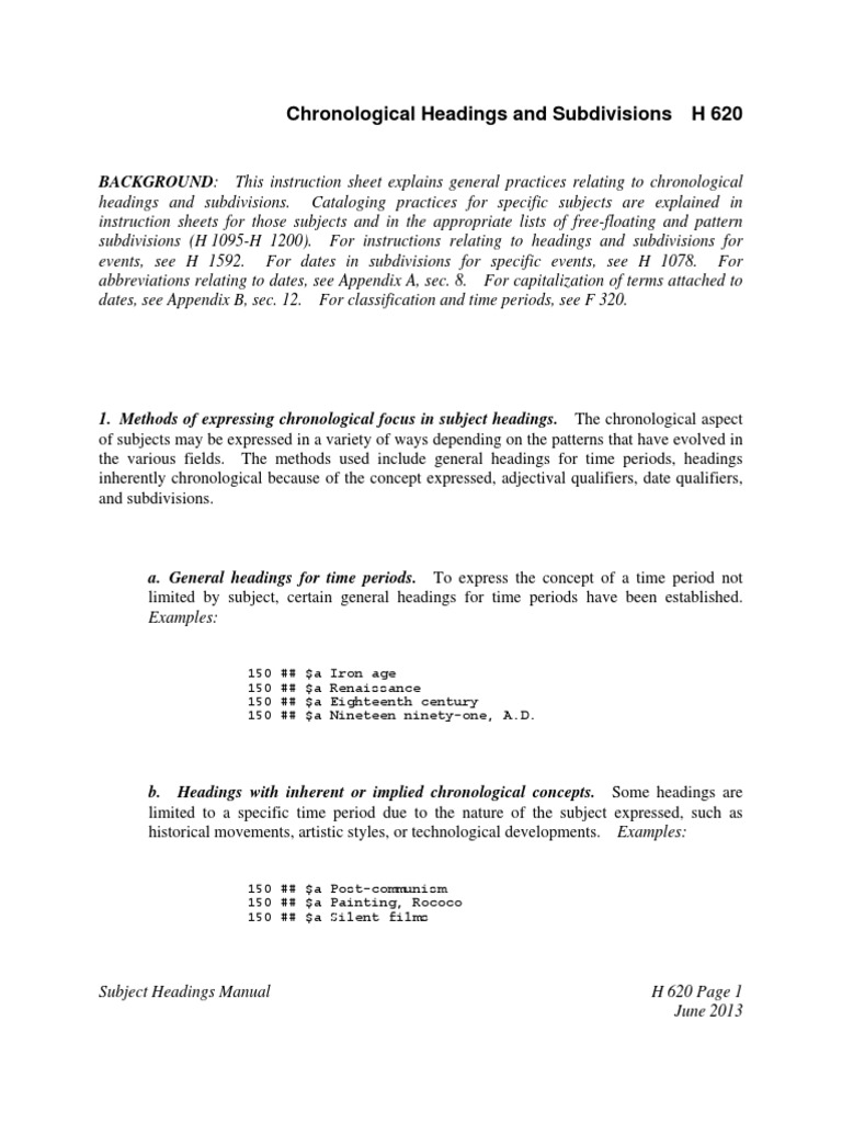 Chronological Headings and Subdivisions H 620 | PDF | Geologic Time ...