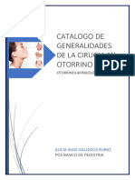Generalidades de La Cirugia en Otorrinolaringologia