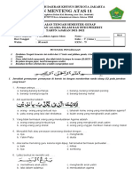 Soal PTS Pai Kelas 5 Semester 2 1 Lembar