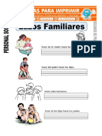 Ficha de Lazos Familiares para Segundo de Primaria