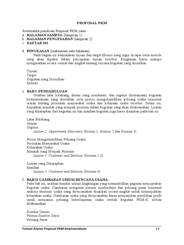 Panduan Penulisan Proposal PKM | PDF | Karier & Perkembangan