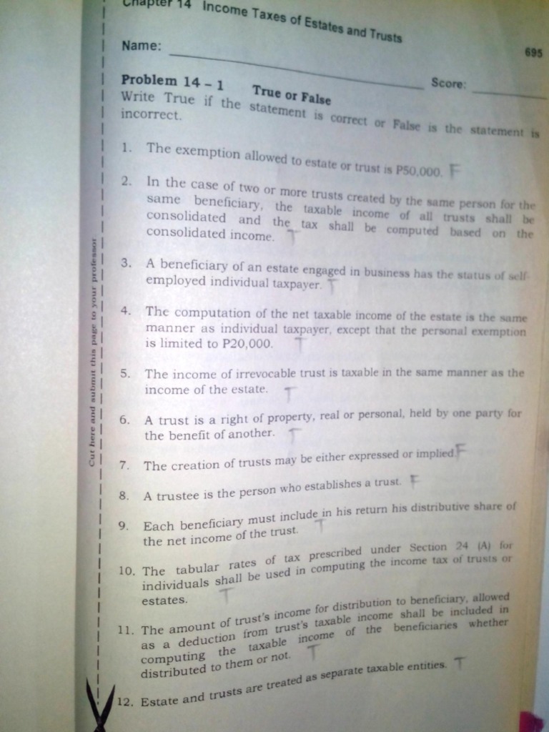 14 Income Taxes of Estates and Trusts | PDF
