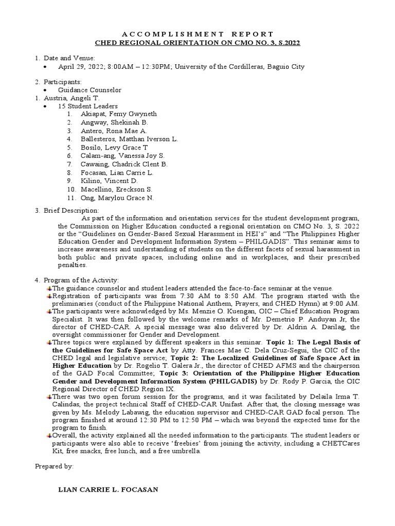 Safe Spaces Act Narrative Report PDF Discrimination Gender