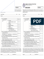 Screening Questionnaire, Prevention and Control