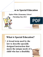 Introduction To Special Education: Taylor-White Elementary School