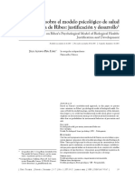 Variaciones Sobre El Modelo Psicológico de Salud Biológica de Ribes: Justificación y Desarrollo