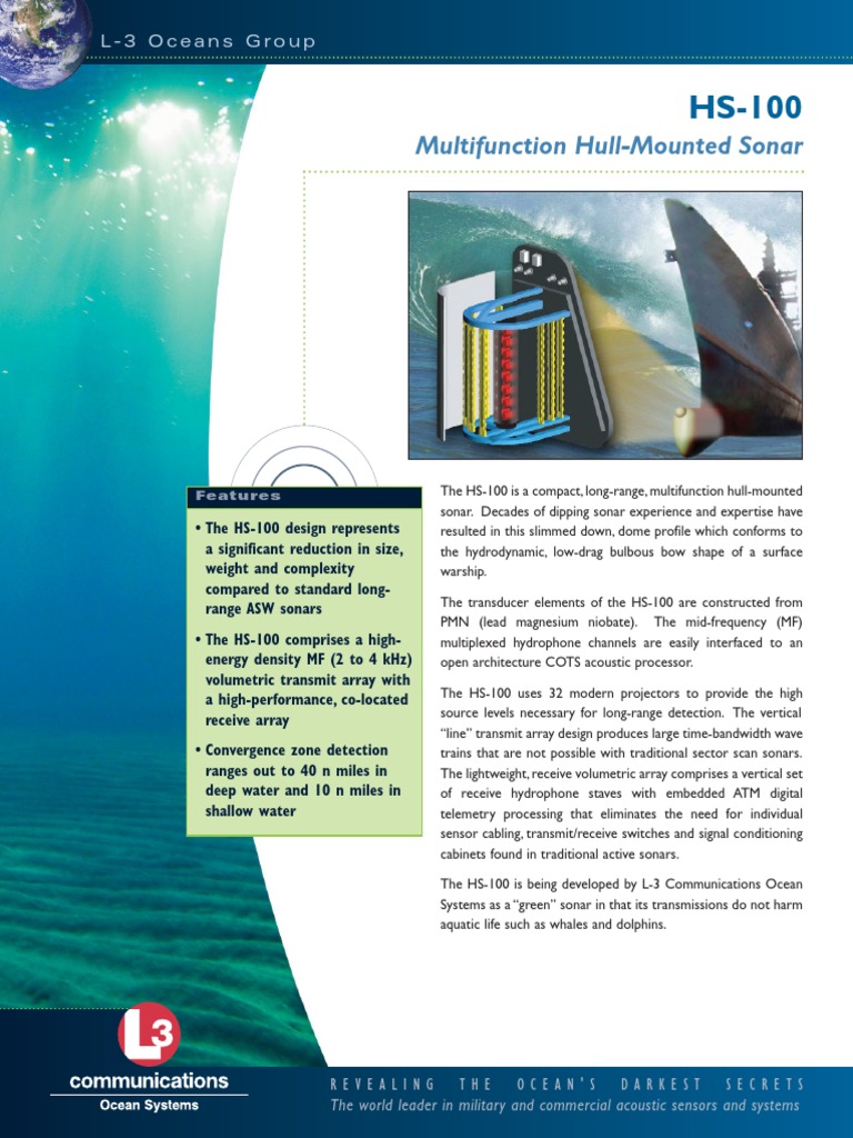 L3 Ocean Systems HS100 PDF Sonar Electronics