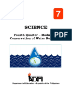 Science: Fourth Quarter - Module 2A Conservation of Water Resources