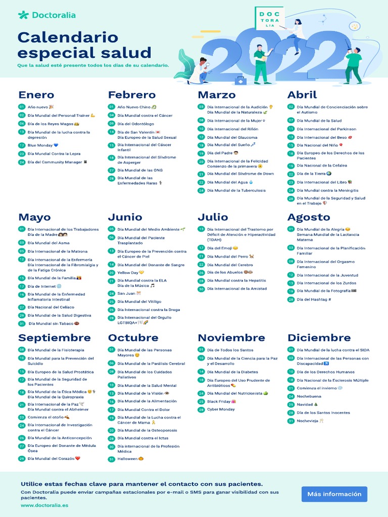 calendario de salud 2022 PDF Cuidado de la salud Epidemiología