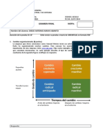 UNI NACIONAL DE INGENIERIA - CURSO TEORÍA ORGANIZACIONAL - EXAMEN FINAL