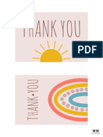 Printable Thank You Cards Page 1
