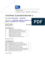 Corel Draw 12 Keyboard Shortcuts