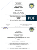GRADE 10 DIAMOND CERTIFICATE OF COMPLETION Sy 21 22