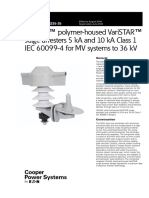 Ultrasil™ Polymer-Housed Varistar™ Surge Arresters 5 Ka and 10 Ka Class 1 Iec 60099-4 For MV Systems To 36 KV