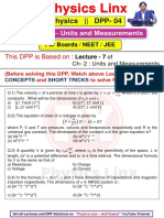 Dpp-4 (Units and Measurements) Physics Linx