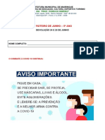 1º Roteiro de Junho - 5º ANO: Prefeitura Municipal de Mairinque