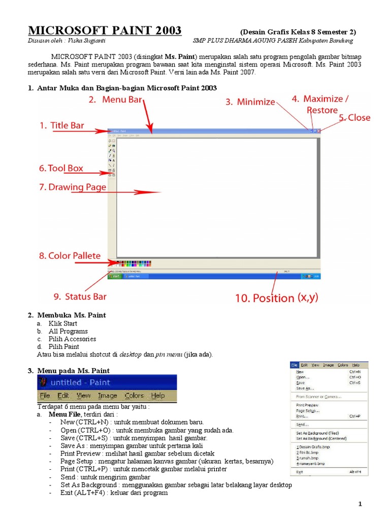 Panduan Lengkap Microsoft Paint 2003 | PDF