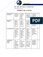 Rúbrica de Lengua y Literatura 2022