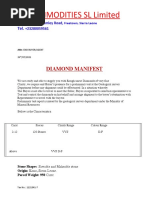 SK Commodities SL Limited: Diamond Manifest