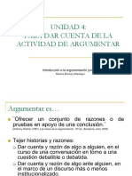 Diapositivas para Dar Cuenta de La Actividad de Argumentar