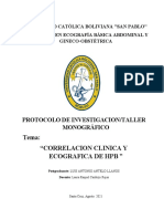 Correlacion Clinica y Ecografica de HPB