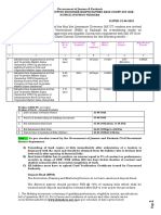 S. No Name of Work Adv Cost (Rs. in Lacs Cost of Tender Documents Time of Completion Earnest Money Class of Contract Major Head of Account