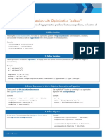 Problem Based Optimization With Optimization TB Cheat Sheet