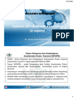 Laporan IKP Eksternal (E-Report) Fasyankes 2021