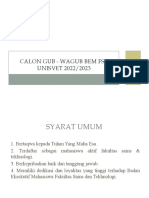 Calon Gub - Wagub Bem FST Unisvet 2022