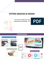 System Analysis & Design: Department of Information and Communication Technology 2017