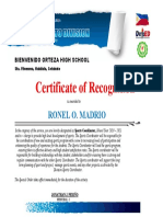 Certificate of Recognition - 3