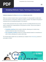 Sampling Methods - Types, Techniques & Examples