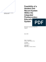 Feasibility of A Student Unit Record System Within The Integrated Postsecondary Education Data System