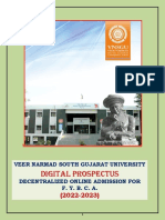 Digital PROSPECTUS: Veer Narmad South Gujarat University Decentralized Online Admission For F. Y. B. C. A