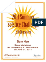 Concept2 2011 Summer Solstice Rowing Challenge