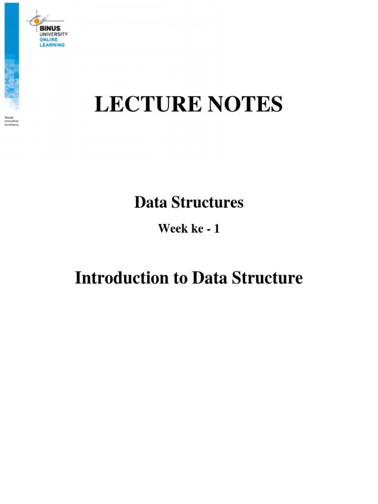 1 - Introduction To Data Structure | PDF