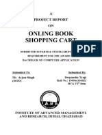 Onling Book Shopping Cart: A Project Report ON