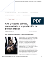 Arte y Espacio Público, Acercamiento A La Producción de Belén Santillán