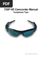 User Manual of 720P HD Sunglasses Video Recorder