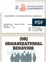 Assignment of Organizational Behaviour: Submitted By:-Shivani Shikha Roll No.: - 47 Semester: - 2nd