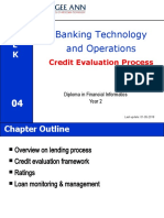 Banking Technology and Operations Credit Evaluation Process