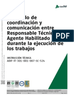 Protocolo de Coordinación y Comunicación Entre Responsable Técnico y Agente Habilitado Durante La Ejecución de Los Trabajos