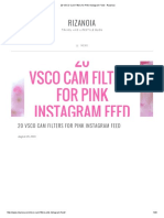 20 VSCO Cam Filters For Pink Instagram Feed - Rizanoia