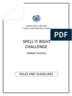SPELL IT RIGHT CHALLENGE RULES AND GUIDELINES