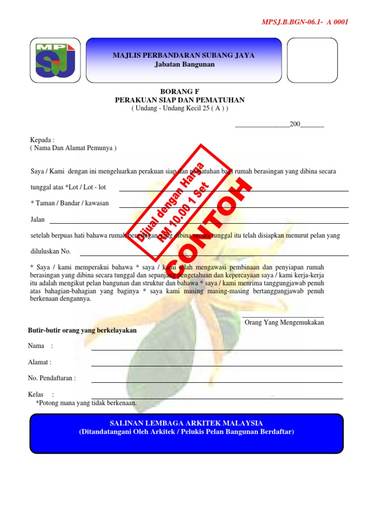 Borang F Pdf