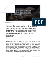 Ahlus-Sunnah believe souls will return to bodies for Judgment Day