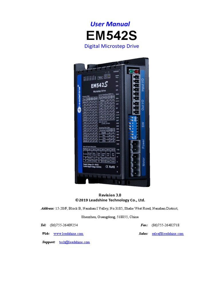 User Manual: Digital Microstep Drive | PDF | Electric Motor | Power Supply