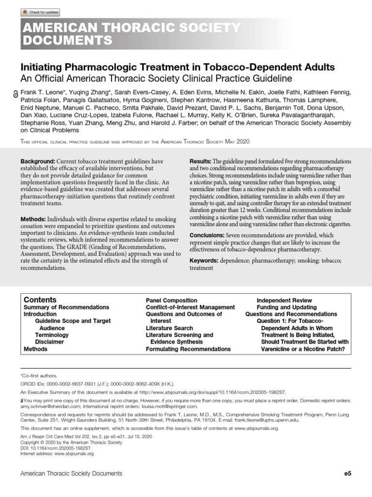 Smoking Cessation - An Overview | Topics Australia